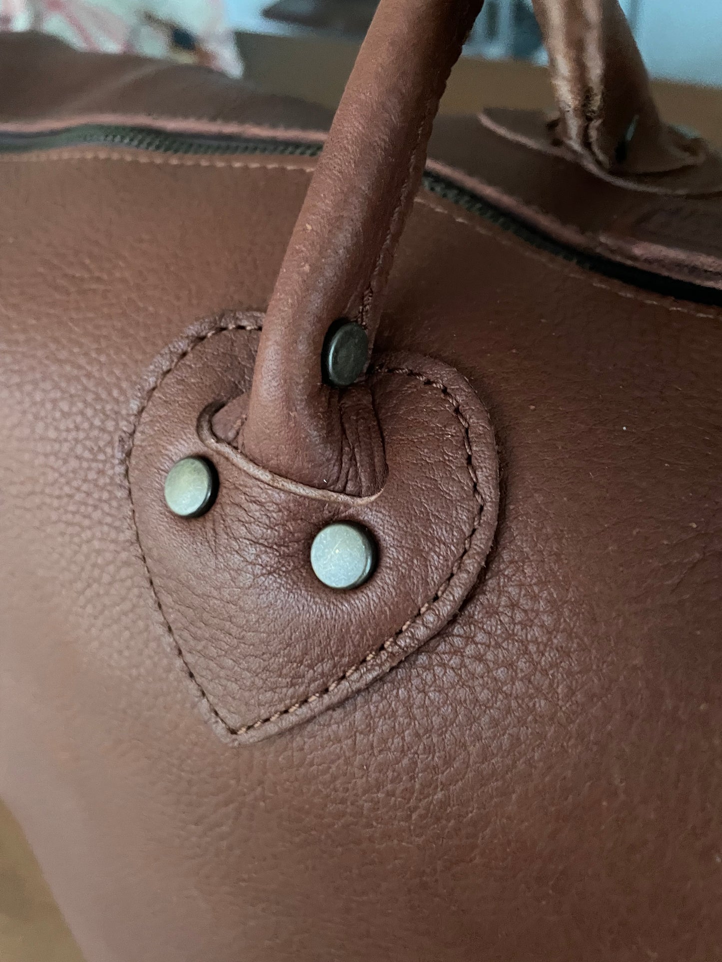 Personalized Leather Travel Bag – Handmade Weekender Duffel with Initials | Heritage Barcelona