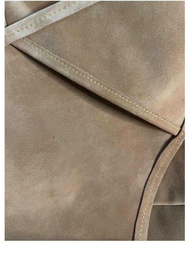 Custom Suede Leather Butterfly Chair Cover – Handmade, Luxury Chair Slipcover from Spain